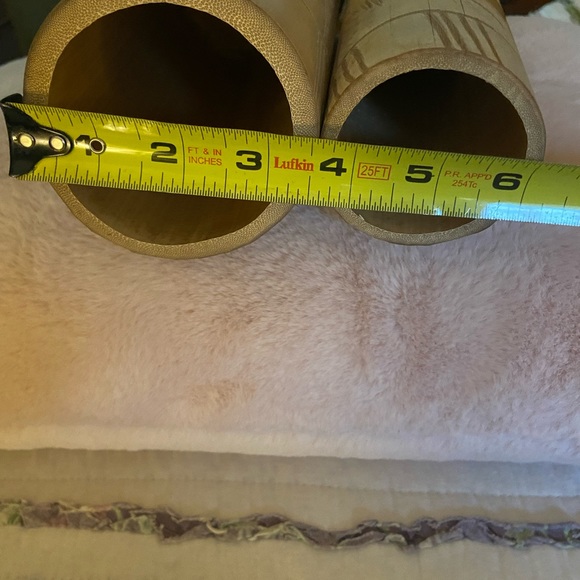 Souvenir pair of wood vases Vintage-from Jamaica - Picture 6 of 11